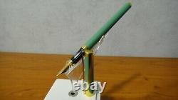 Rare Limited Edition S T Dupont Art Nouveau Fountain Pen Green Chinese Lacquer