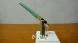 Rare Limited Edition S T Dupont Art Nouveau Fountain Pen Green Chinese Lacquer