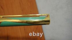 Rare Limited Edition S T Dupont Art Nouveau Fountain Pen Green Chinese Lacquer