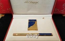 Rare Limited Edition S. T. Dupont Europa Lighter and Pen Set #918/4000