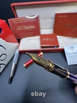 Rare ST DUPONT Revolution Fountain Pen 18K Nib- Limited Edition 1500 0924CO XL