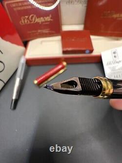 Rare ST DUPONT Revolution Fountain Pen 18K Nib- Limited Edition 1500 0924CO XL