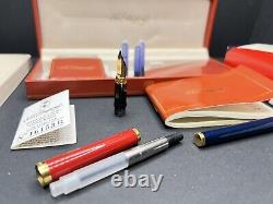 Rare ST DUPONT Revolution Fountain Pen 18K Nib- Limited Edition 1500 0924CO XL