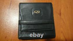 Rare Vintage S T Dupont Leather Cigar Case Limited Edition Black Color