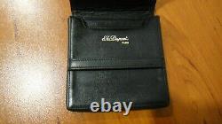 Rare Vintage S T Dupont Leather Cigar Case Limited Edition Black Color