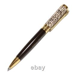 S. T. DUPONT 295103 Shakespeare ballpoint pen limited edition brown yellow gold