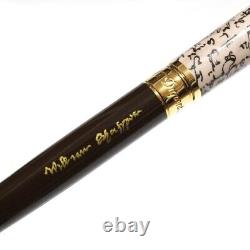S. T. DUPONT 295103 Shakespeare ballpoint pen limited edition brown yellow gold