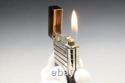 S. T. DUPONT Beauty Lighter Line 2 Limited Edition Black Silver Gas Lighter