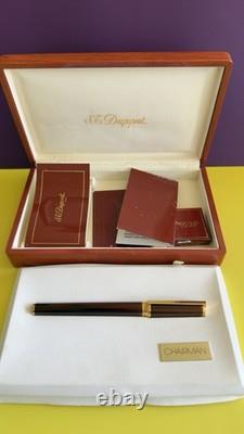 S. T. DUPONT CHAIRMAN AMBER MONTPARNASSE FOUNTAIN PEN LIMITED EDITION 18K Nib R25