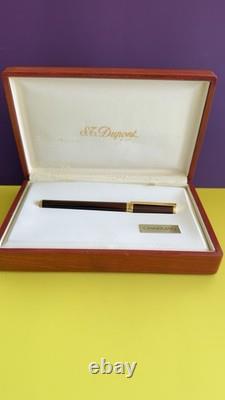 S. T. DUPONT CHAIRMAN AMBER MONTPARNASSE FOUNTAIN PEN LIMITED EDITION 18K Nib R25
