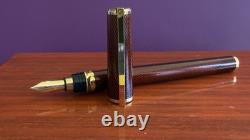 S. T. DUPONT CHAIRMAN AMBER MONTPARNASSE FOUNTAIN PEN LIMITED EDITION 18K Nib R25