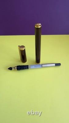 S. T. DUPONT CHAIRMAN AMBER MONTPARNASSE FOUNTAIN PEN LIMITED EDITION 18K Nib R25