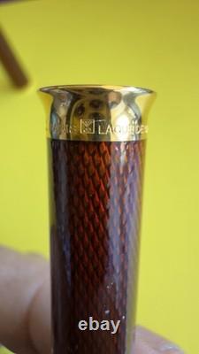 S. T. DUPONT CHAIRMAN AMBER MONTPARNASSE FOUNTAIN PEN LIMITED EDITION 18K Nib R25