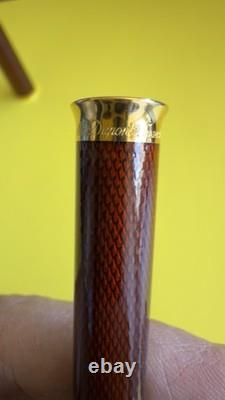 S. T. DUPONT CHAIRMAN AMBER MONTPARNASSE FOUNTAIN PEN LIMITED EDITION 18K Nib R25