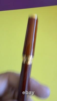 S. T. DUPONT CHAIRMAN AMBER MONTPARNASSE FOUNTAIN PEN LIMITED EDITION 18K Nib R25