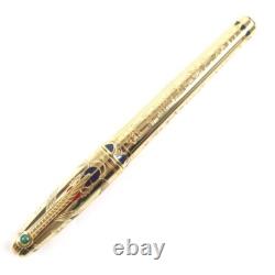 S. T. DUPONT Pharaoh Fountain Pen Limited Edition Nib 18K M Gold Colored Stone