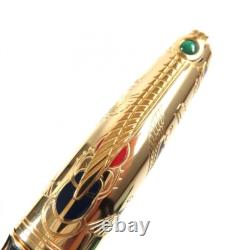 S. T. DUPONT Pharaoh Fountain Pen Limited Edition Nib 18K M Gold Colored Stone