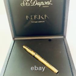 S. T. DuPont Afrika Limited Edition (71/1000) Fountain Pen 18k M Nib WithBox/Books