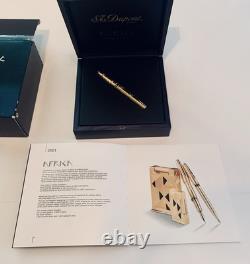 S. T. DuPont Afrika Limited Edition (71/1000) Fountain Pen 18k M Nib WithBox/Books