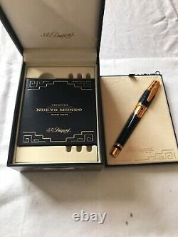 S. T DuPont Nuevo Mundo Limited Edition Fountain Pen with 18K M Nib-New