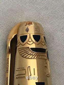 S. T DuPont Pharaoh Limited Edition Fountain Pen, 18K M Nib-Mint