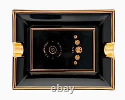 S. T. Dupont 006407 Cigar Club Ashtray Black & Gold New Limited Edition