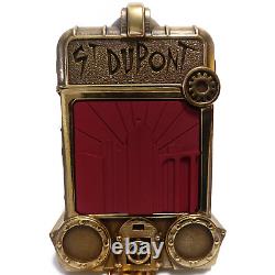 S. T. Dupont 16065 Metropolis Prestige Solid Yellow Bronze and Red Logo Lighter