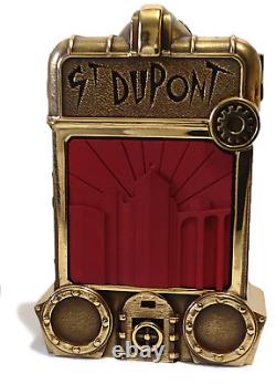 S. T. Dupont 16065 Metropolis Prestige Solid Yellow Bronze and Red Logo Lighter