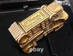 S. T. Dupont 16065 Metropolis Prestige Solid Yellow Bronze and Red Logo Lighter