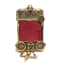 S. T. Dupont 16065 Metropolis Prestige Solid Yellow Bronze and Red Logo Lighter