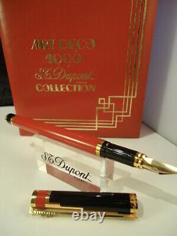 S. T. Dupont ART DECO Fountain Pen 1996 Limited Edition Lacquer Cased