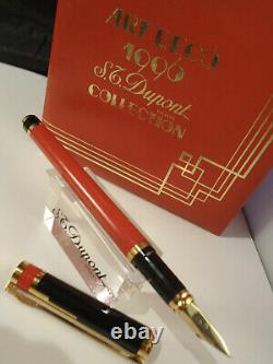 S. T. Dupont ART DECO Fountain Pen 1996 Limited Edition Lacquer Cased