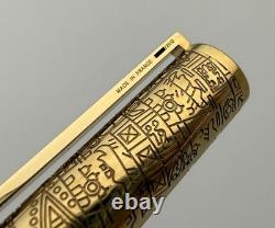 S. T. Dupont Apocalypse Limited Edition Gold Plated Rollerball Pen