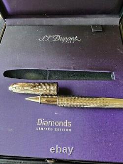 S. T Dupont Ballpoint Pen Olympio 24 Diamonds Drop Limited Edition 259/1952