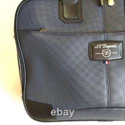 S. T. Dupont Carbon Leather 2-Way Business Bag Tricolor A4 Excellent+/N25