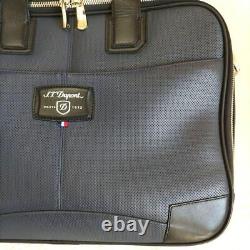 S. T. Dupont Carbon Leather 2-Way Business Bag Tricolor A4 Excellent+/N25