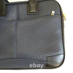 S. T. Dupont Carbon Leather 2-Way Business Bag Tricolor A4 Excellent+/N25