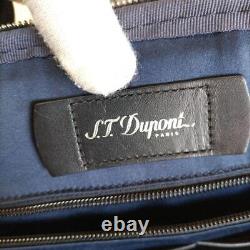 S. T. Dupont Carbon Leather 2-Way Business Bag Tricolor A4 Excellent+/N25