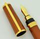 S. T. Dupont Chairman Amber Montparnasse Fountain Pen Limited Edition 18k