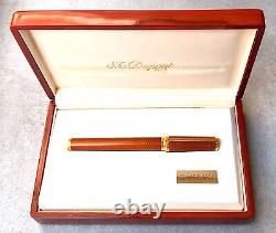 S. T. Dupont Chairman Limited Edition Amber Montparnasse FP withBox, NOS (CM3757)