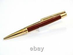 S. T. Dupont Defi Iron-man Limited Edition Ballpoint Pen In Burgundy & Gold -new