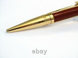 S. T. Dupont Defi Iron-man Limited Edition Ballpoint Pen In Burgundy & Gold -new