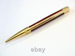 S. T. Dupont Defi Iron-man Limited Edition Ballpoint Pen In Burgundy & Gold -new