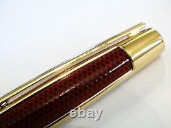 S. T. Dupont Defi Iron-man Limited Edition Ballpoint Pen In Burgundy & Gold -new