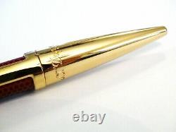 S. T. Dupont Defi Iron-man Limited Edition Ballpoint Pen In Burgundy & Gold -new