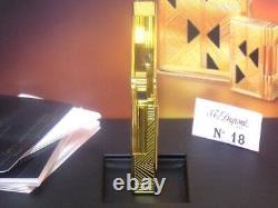 S. T. Dupont Engraved Yellow Gold Limited Edition Africa Line 2 Gas Lighter NEW