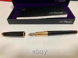 S. T. Dupont Fountain Pen Olympio Gold 18K 480574M Limited Edition From Japan