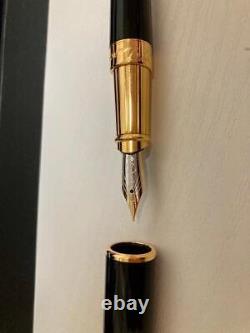 S. T. Dupont Fountain Pen Olympio Gold 18K 480574M Limited Edition From Japan
