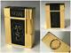 S. T. Dupont Gas Lighter Picasso Limited Edition Black Gold White Rectangle Lg3532
