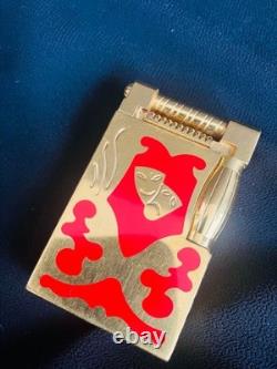 S. T. Dupont Gold/Red Lighter Limited Edition Masquerade Design France